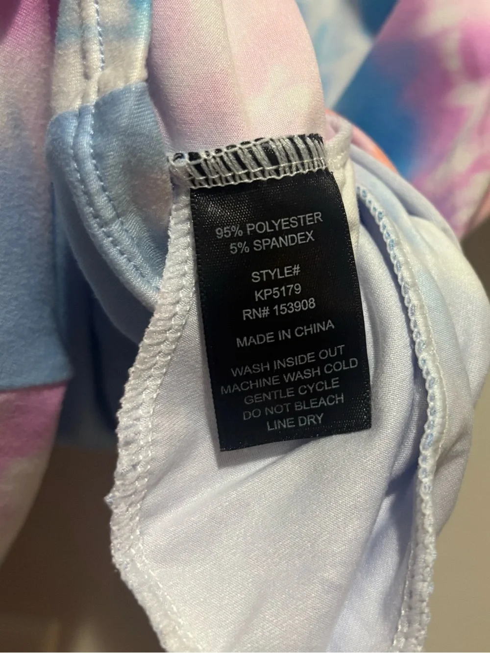 PixieLane Tie-Dye Romper Pastel Blue & Pink Soft Stretchy Pockets Girls 5
